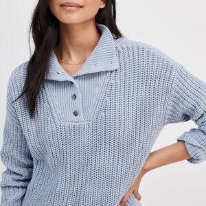 Haven Well Within Fisherman’s Sweater Large Like New Soft Storm Blue
